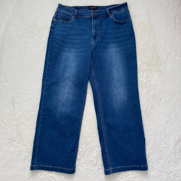 Flying Banana Pants - Flying Banana Jeans Women’s 16S Denim Medium Wash 5-Pocket Straight Casual